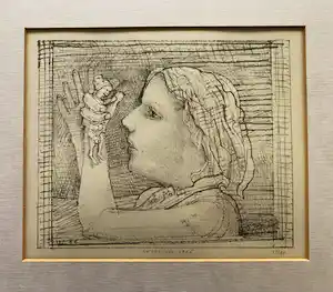 Co Westerik - Meisje met handpop (Girl with puppet) verkocht voor € 300!
