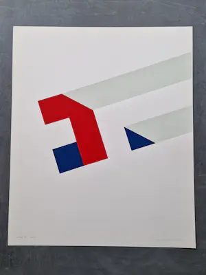 AcheterJan van Zonneveld - in beperkte oplage gemaakte geometr. zeefdruk "VLAG II" gesigneerd? Enchérissez de 35!