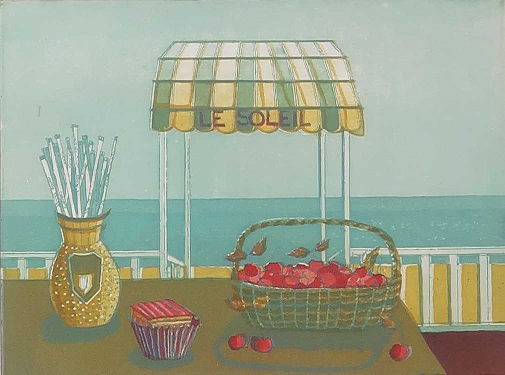 Laetitia de Haas - Ets en aquatint, Le soleil - Ingelijst kopen? Bied vanaf 35!