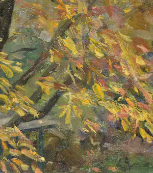 Lizzy Ansingh - Doorkijkje op de tafel in de bloeiende boomgaard. kopen? Bied vanaf 500!