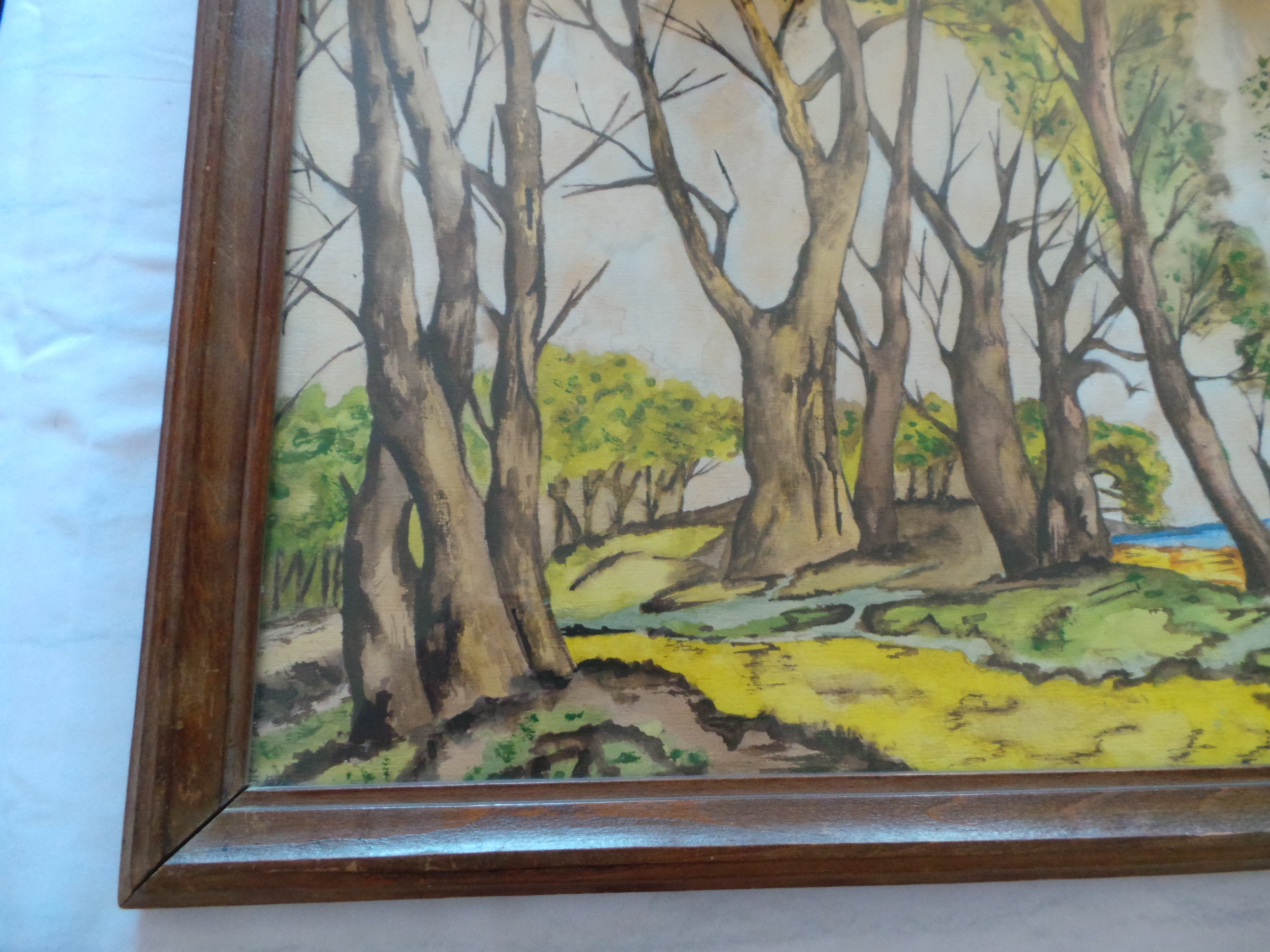 Niet of onleesbaar gesigneerd - Bosgezicht 20 eeuw kopen? Bied vanaf 1!