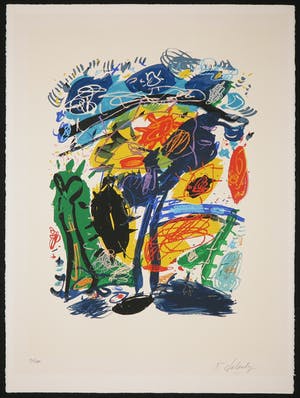 Kees Salentijn - Zeefdruk, Hommage aan Van Gogh IV kopen? Bied vanaf 1!
