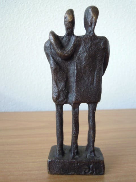 Jos Gielen - Bronzen beeld " VRIENDEN " uit 2001 -- LAATSTE KANS !!!! kopen? Bied vanaf 45!