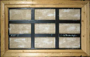 Wim Buitendijk - Acryl op doek, Schip op witte zee - Ingelijst (Zeer groot) kopen? Bied vanaf 1!