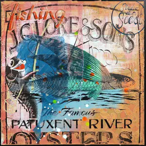 Suzanne van Soest - Gemengde techniek op papier, Flying fish - Ingelijst kopen? Bied vanaf 50!