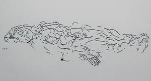 Jaap Hillenius - ets: liggend naakt koppel - 1970 kopen? Bied vanaf 65!