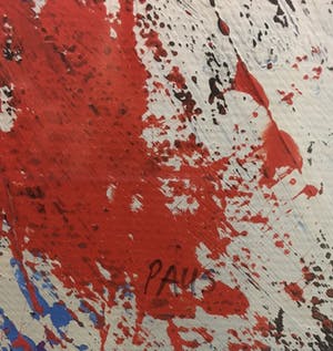 Hans Paus - Olieverf op papier, Zonder titel - Ingelijst kopen? Bied vanaf 20!