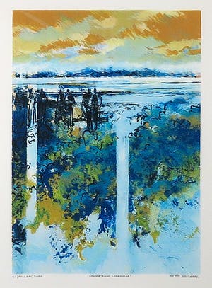 Mattie Schilders - Zeefdruk, Romantisch Landschap - Ingelijst kopen? Bied vanaf 35!