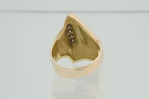 72 - Exclusieve Björn Weckström for Lapponia 18Krt rosé goud & diamanten ring kopen? Bied vanaf 430!