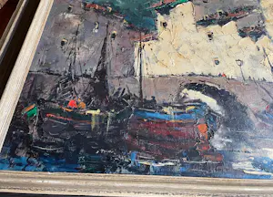 Clement van Vlaardingen - Kleine haven met bootjes middellandse zee kopen? Bied vanaf 300!