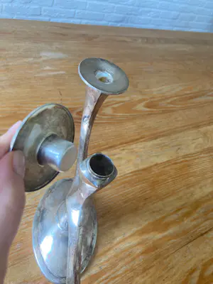 WMF - WMF Art Deco Kandelaar - gemerkt , jaren 30s-40s, Verzilverd kopen? Bied vanaf 55!