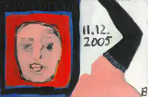 Philip Vencken - Olieverf op doek, My portrait (Groot) verkocht voor € 80!