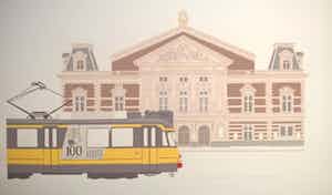 Peter Drenth - 100 jaar concertgebouw - gesigneerde zeefdruk verkocht voor € 55!