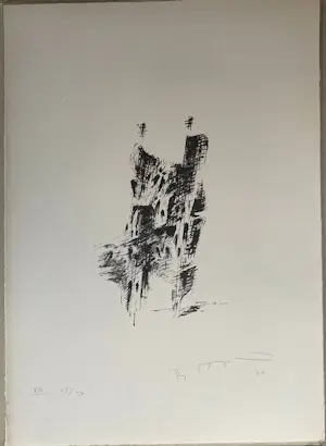 Bernhard Heiliger - Raum und Figuren, Blatt VIII, Lithographie, signiert, nummeriert, 1960 kaufen? Bieten Sie von 65!