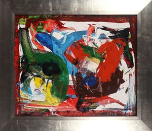 Jan te Wierik - Acryl op board, Zonder titel - Ingelijst kopen? Bied vanaf 500!