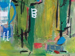 Jasper Banen - Acrylverf op doek , ingelijst , “De verhalenverteller” – 2006 kopen? Bied vanaf 85!