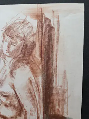 AcheterTheo Beerendonk - Naakt. Portret vrouw. Roodkrijt.? Enchérissez de 59!