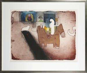 Michel van Overbeeke - Kleurenets met bladgoud, In such a way - Ingelijst kopen? Bied vanaf 60!