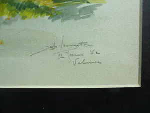Jelle Hoogstra - Aquarel op papier, Titel: Veluwe 11 juni 1962 kopen? Bied vanaf 30!