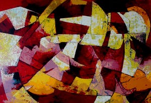 John Noy - Zeefdruk: geometrische compositie kopen? Bied vanaf 45!