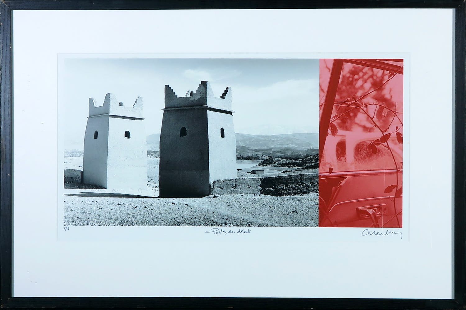 Francois Berthier - Foto, Portes du désert - Ingelijst verkocht voor € 35!
