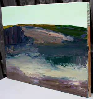 Anke Roder - Olieverf en wax op paneel: "Rotskust" - 2002 kopen? Bied vanaf 1495!