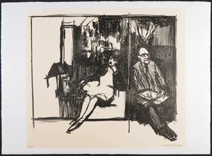 Kees Verwey - Litho, Kees en Jeanne in het atelier kopen? Bied vanaf 1!