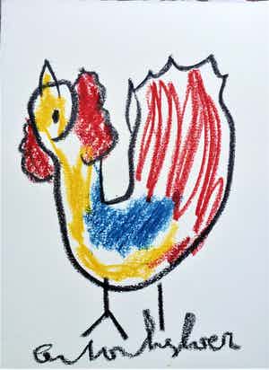 Anton Heyboer - De oevogel . verkocht voor € 175!