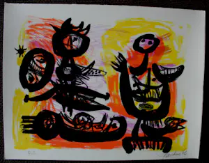 Anton Rooskens - litho; compositie - 1967 kopen? Bied vanaf 275!