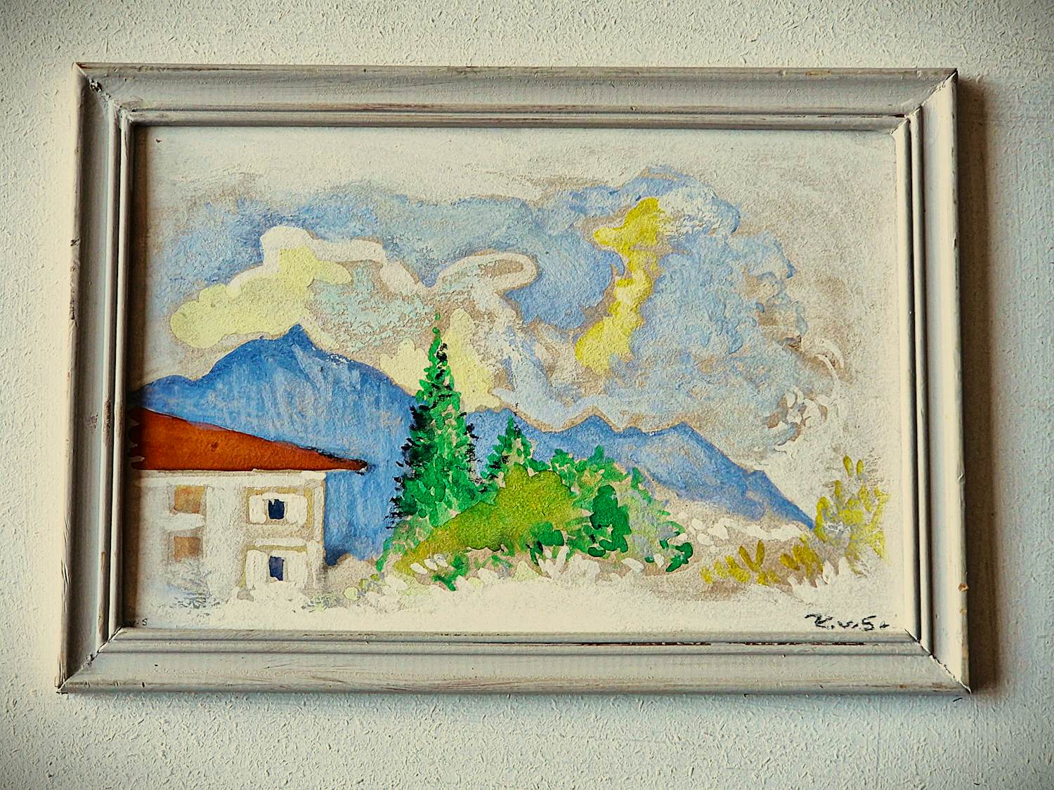 Karel van Seben - Omstreeks 1970 geschilderd post-impressionistisch olieverf "Zwitserland" kopen? Bied vanaf 43!