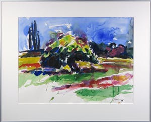 Piet Snoeren - Aquarel, Landschap I - Ingelijst kopen? Bied vanaf 1!