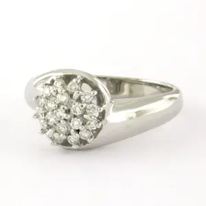 14k wit gouden ring met briljant geslepen diamant tot. 0.20ct – F/G - VS/SI kopen? Bied vanaf 460!