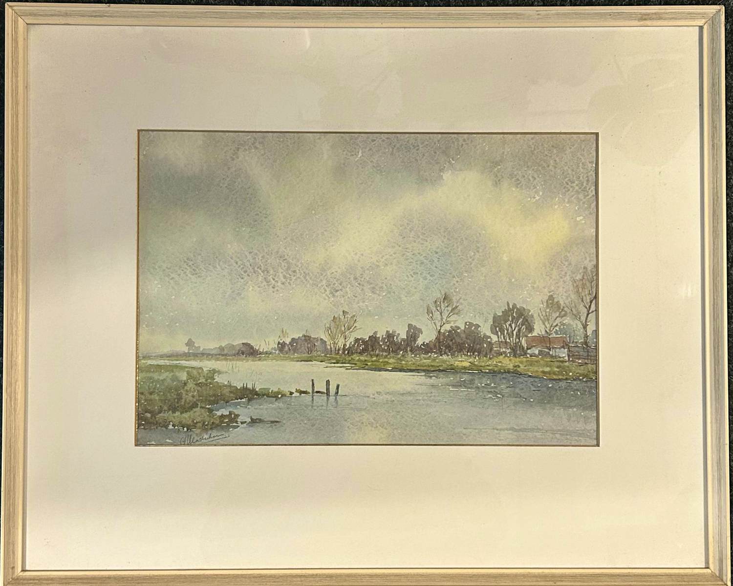 Gert Hendriksen - Landschap langs het water kopen? Bied vanaf 40!