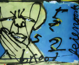 Herman Brood - Gem. Techniek op doek, Feyenoord - Ingelijst (Zeer groot) incl. HB-M cert. kopen? Bied vanaf 3000!