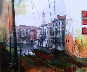 Anna Razumovskaya - Giclée op canvas bewerkt met verf, Trip to Dream I verkocht voor € 50!