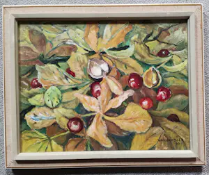 Willem van der Colk - Kastanjes tussen herfstbladeren kopen? Bied vanaf 90!