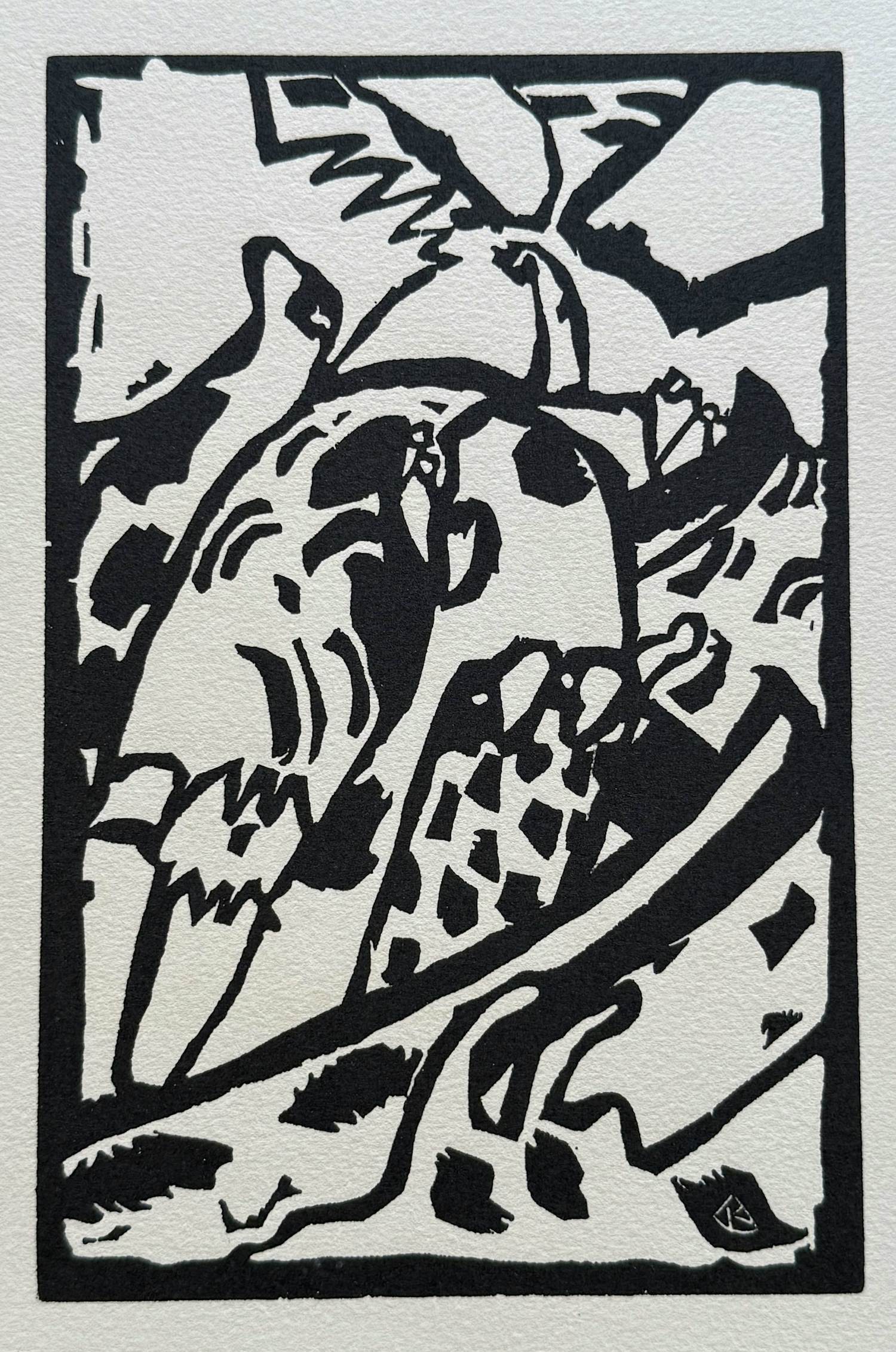 Wassily Kandinsky - "Improvisation" Original- Holzschnitt 1911 Werkverzeichnis Roethel 124 verkocht voor € 75!