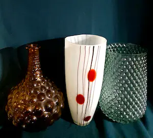 Niet of onleesbaar gesigneerd - 3 x GDR Vintage decorative vasen kopen? Bied vanaf 1!