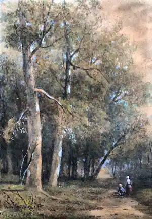 Johannes Pieter van Wisselingh - "De Houtsprokkelaarsters". vendu pour 75€ !