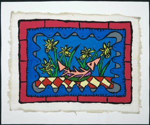 Piet Quekel - Lot van drie gouaches op rijstpapier, A spermwhale / Potvisch kopen? Bied vanaf 40!