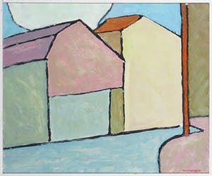 Paul Overhaus - Olieverf op board, Ardens dorp I - Ingelijst kopen? Bied vanaf 60!