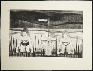 Frits Anton van der Horst - Lot van twee etsen, Ik zag 't einde aankomen en Scheiding kopen? Bied vanaf 1!