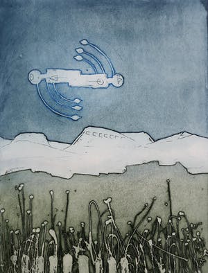Jan Montyn - Chonyid Bardo - Confrontation, aquatint ets (kleine oplage) kopen? Bied vanaf 115!