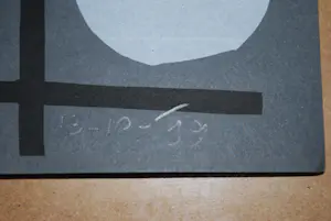 Jo van Dijk - [ Groninger Ploeg ] - lyrisch abstracte zeefdruk - ingelijst kopen? Bied vanaf 75!