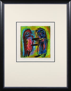 Henk Vierveijzer - Gemengde techniek op papier, As if in a dream - Ingelijst kopen? Bied vanaf 50!