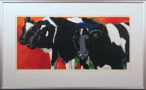 Gerda Elfring - Zeefdruk, 3 koeien - Ingelijst (Groot) kopen? Bied vanaf 50!
