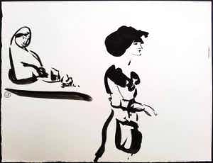 Luis Filcer - Portret – unicum - 21519 verkocht voor € 95!