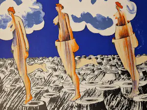 Hannes Postma - Grote kleuren Ets -1964 - Parthenogenese / Dutch ladies - bep. oplage (75) kopen? Bied vanaf 49!