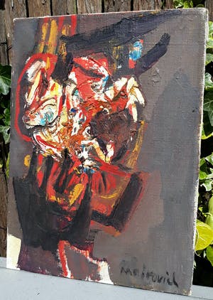 Zvi Mairovich - Compositie, olieverf op doek (laatste keer!) kopen? Bied vanaf 1!