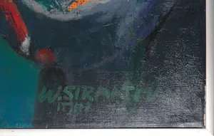 Wim Straatman - Olieverf op doek, Compositie lente - Ingelijst kopen? Bied vanaf 100!